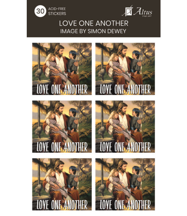 Love One Another Art By Simon Dewey 30 Stickers