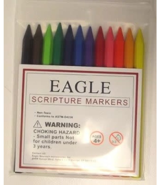 Eagle Erasable Scripture Markers pack of 12 (Crayons)