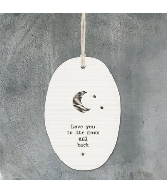 6306 Porcelain hanger moon-Love you