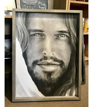 Christ Portrait by Jenny Fowler Art Framed 18x24