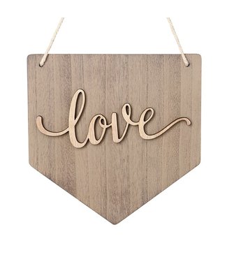 HANGING WOODEN LOVE SIGN