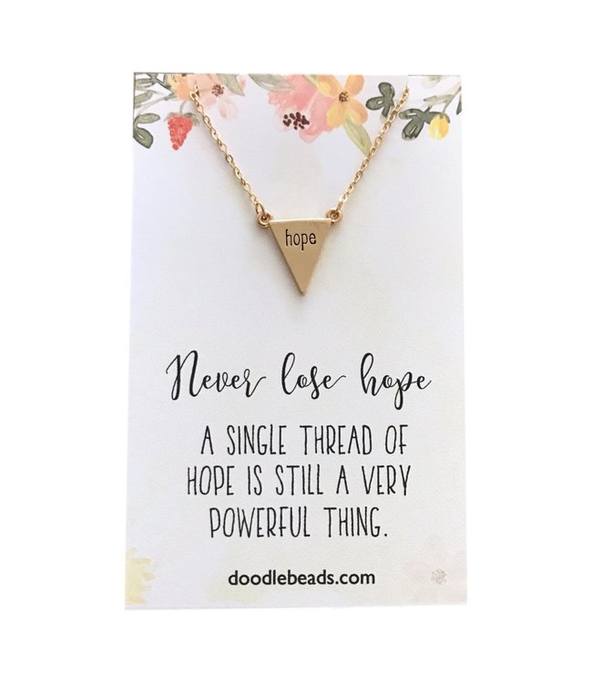 Hope Necklace, Never Lose Hope, (Colour: gold)