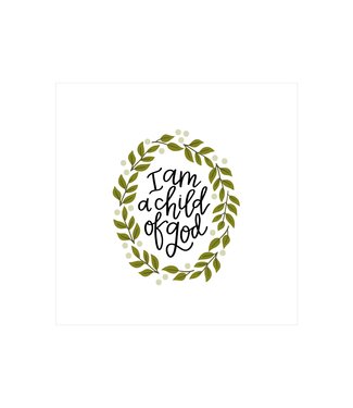 I am a child of God 4x4 canvas magnet