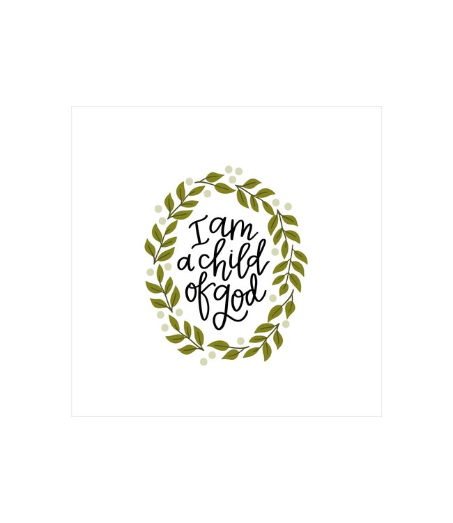 I am a child of God 4x4 canvas magnet