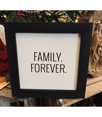 Family Forever Framed Canvas Black Ebony
