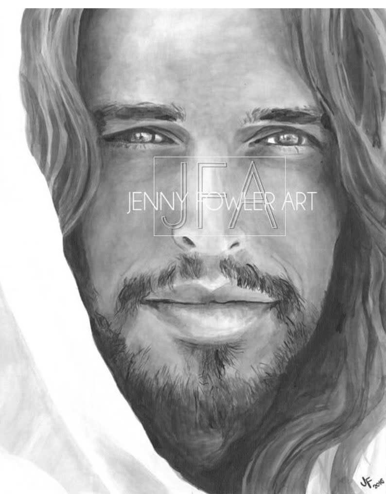Christ Portrait print by Jenny Fowler