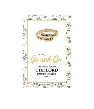 Go and Do Adjustable Wrap Ring, 2020 Mutual Theme Gold Finish