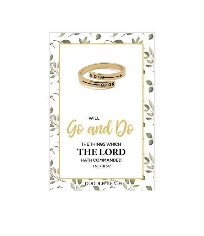 Go and Do Adjustable Wrap Ring, 2020 Mutual Theme Gold Finish