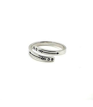 Go and Do Adjustable Wrap Ring, 2020 Mutual Theme Silver Finish