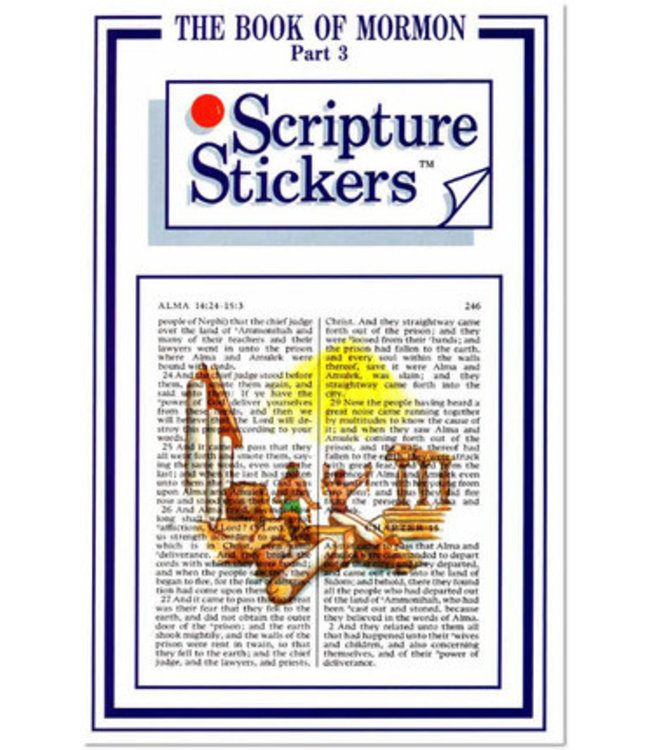 Book of Mormon Seminary Scripture Stickers in LDS Scripture