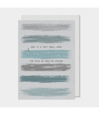 2439B Colour wash card-Dad is a small word