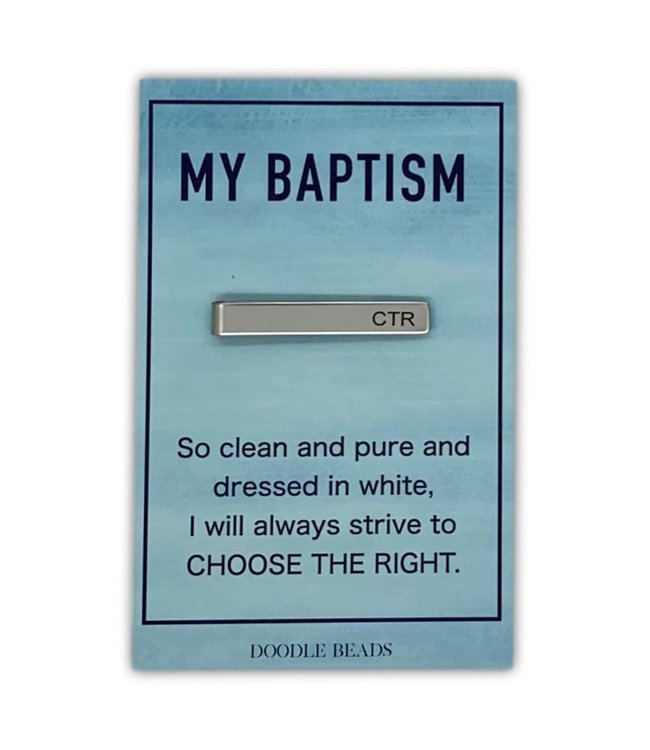 My Baptism Tie Bar  (CTR Silver finish)