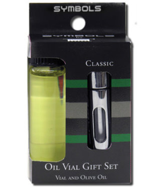 Oil Vial, Chrome with Window Gift Set