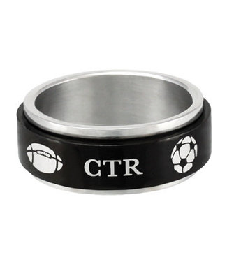 CTR Black Sports Spinner Ring