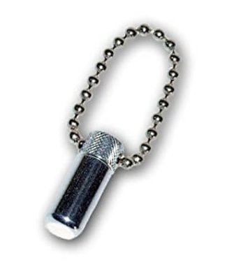 Silver Mini Oil Vial with Chain (Stubby)