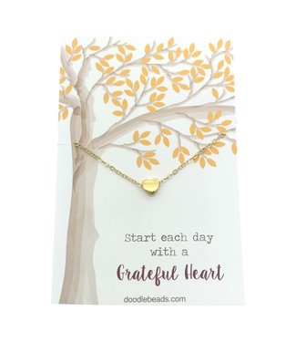 Start each day with a grateful heart necklace