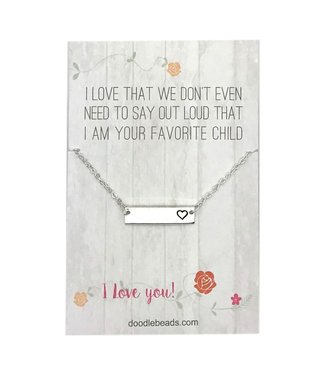 Favourite child necklace Silver