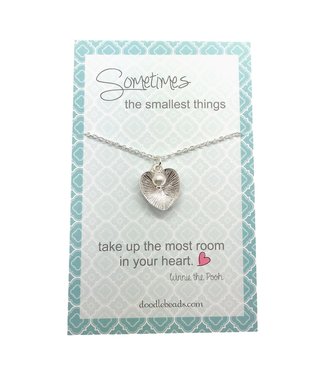 Small Silver Heart with pearl necklace – Sometimes the Smallest things…