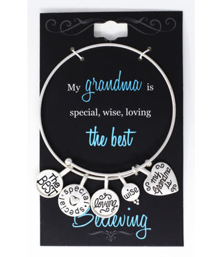 The Best Grandma charm bracelet