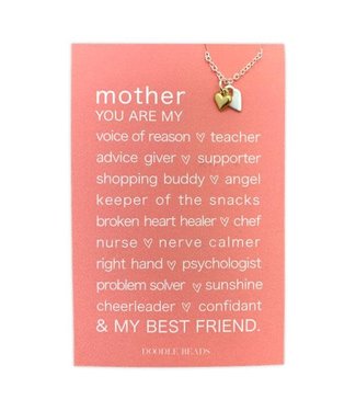 Mother You Are My Best Friend, Double Heart Necklace