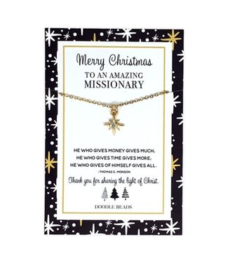 Sister Missionary Christmas Star Necklace