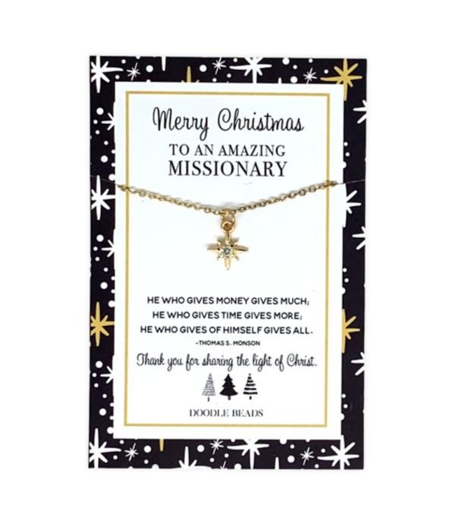 Sister Missionary Christmas Star Necklace