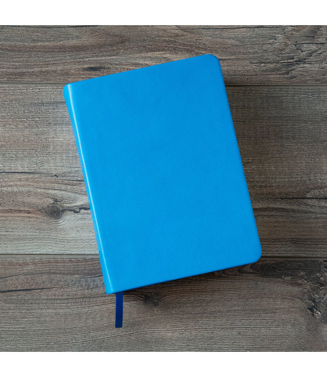 Hand-Bound Leather Quad - Aqua Blue