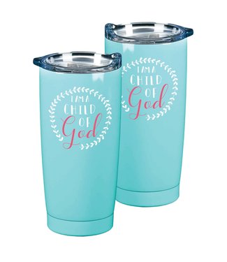I'm A Child Of God Stainless Steel Tumbler Teal 20 oz  Items