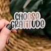 Choose Gratitude Pastel Vinyl Sticker, 3x3 in