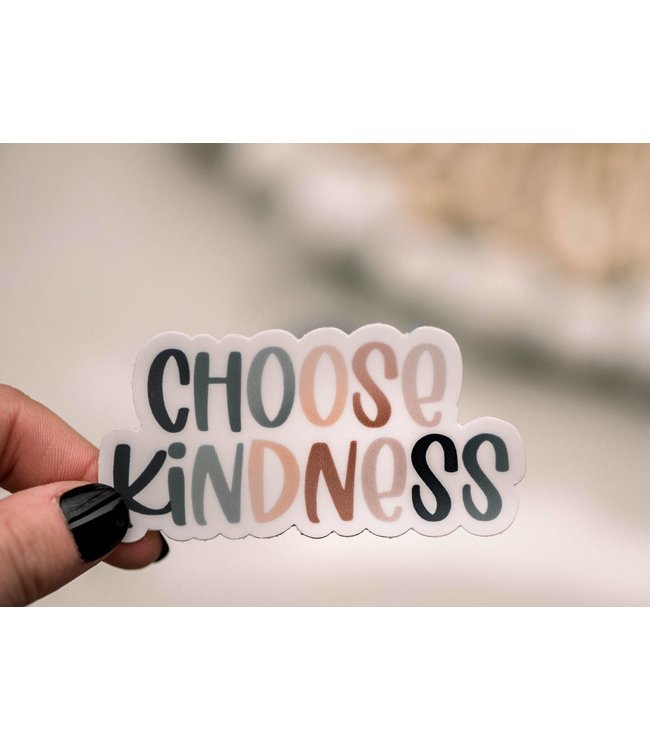 Choose Kindness Pastel Vinyl Sticker, 3x3 in