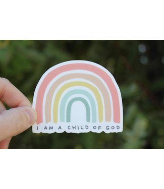 I am a Child of God Vinyl Sticker, Rainbow Sticker