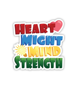 Heart Might Mind Strength Vinyl Sticker