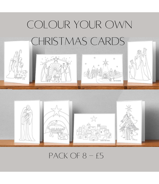 Nativity Colour In Card Pack (8 cards) by Diane Robison