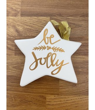 Gold Star Plaque - Be Jolly