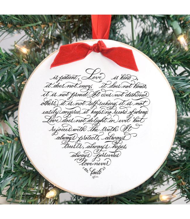 Round Ornament-Love Heart 6"