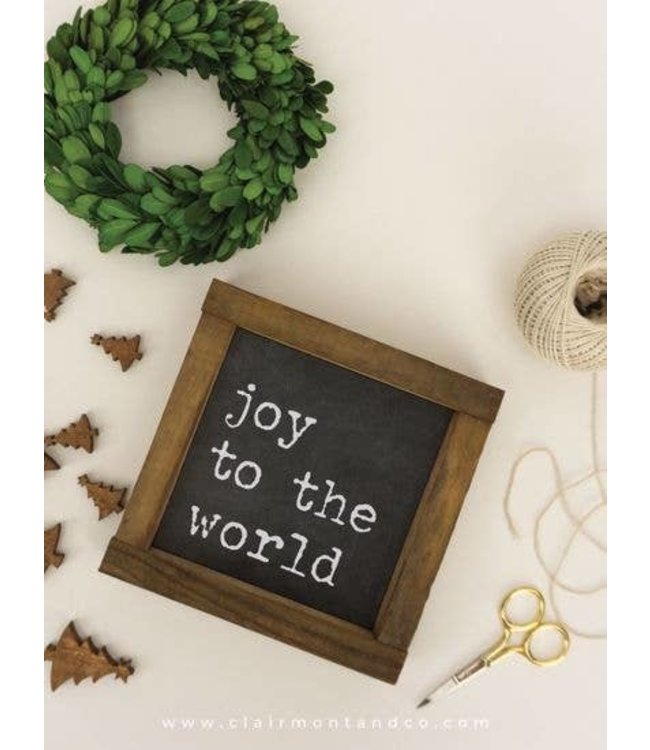 Wood Sign-Joy to the World 5x5