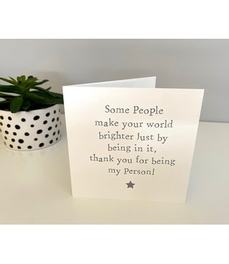 SOME PEOPLE STAR CARD