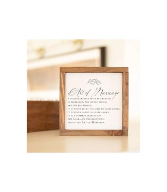 Art Of Marriage, Wooden Framed Sign