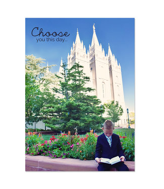 Choose You This Day Boy Baptism Card