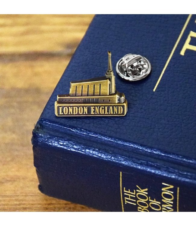 London England Temple Pin. Antique Gold