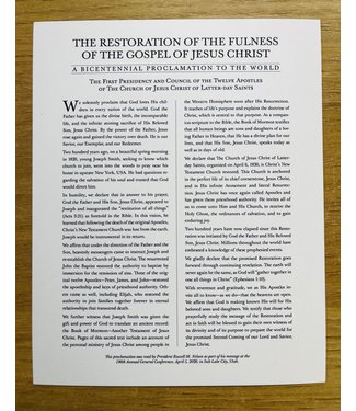 THE RESTORATION PROCLAMATION 5X4" PRINT