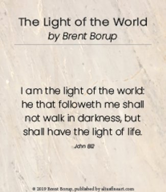 LIGHT OF THE WORLD MINICARD BY BRENT BORUP 3x4 print