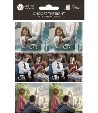 CHOOSE THE RIGHT STICKER SET PACK OF 30 BY SIMON DEWEY