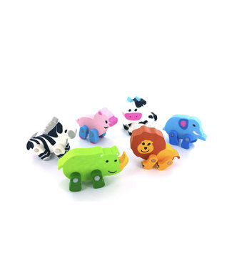 Noah's Animals - 6 Pack Erasers