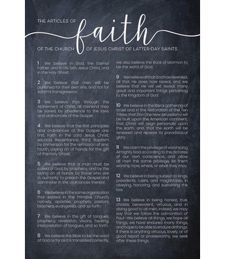 ARTICLES OF FAITH BLACK CURSIVE 12X18 REPOSITIONABLE POSTER BY ALTUS FINE ART