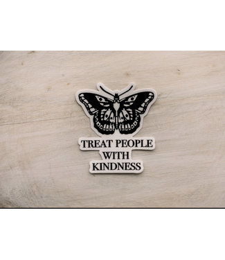 Treat People With Kindness Vinyl Sticker, 3x2 in