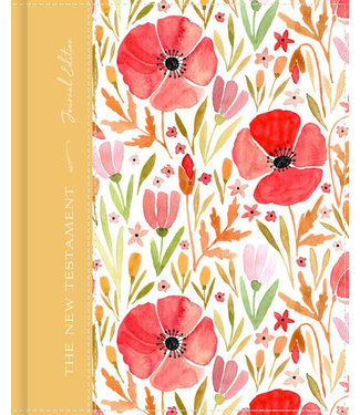 The New Testament, Journal Edition, Red Floral (No Index)