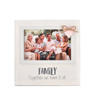 LOVE LIFE 6" X 4" FRAME WITH HANGER - FAMILY