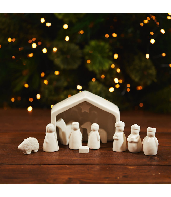 Richard Lang Small White Nativity Set