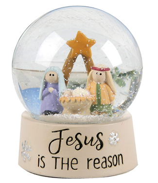 Holy Family Jesus is the Reason Snow Globe